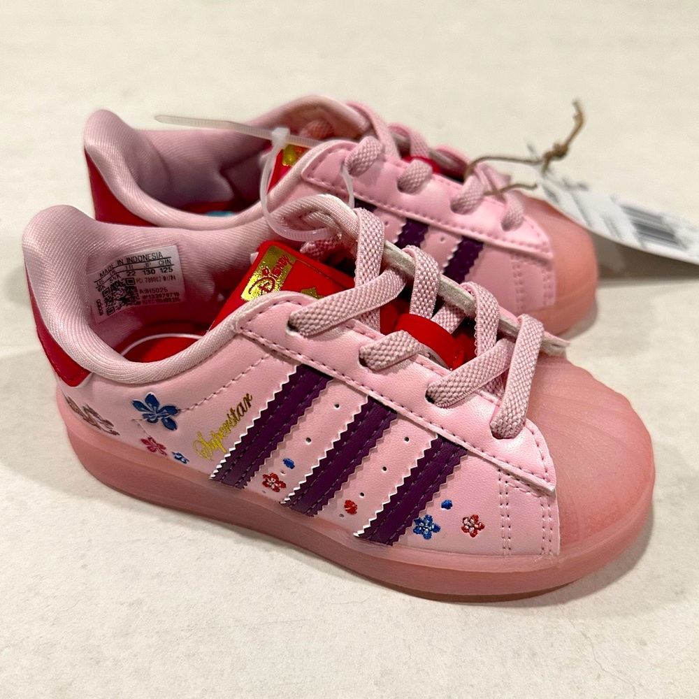 Adidas Superstar EL Disney Mushu Mulan Toddler Baby Kids Shoes Size 6